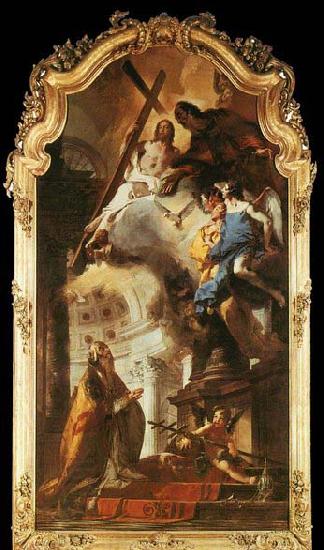 TIEPOLO, Giovanni Domenico Pope St Clement Adoring the Trinity China oil painting art